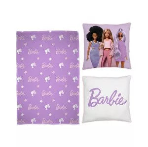 Barbie Children's blanket with pillows, 100 x 150 cm (purple)