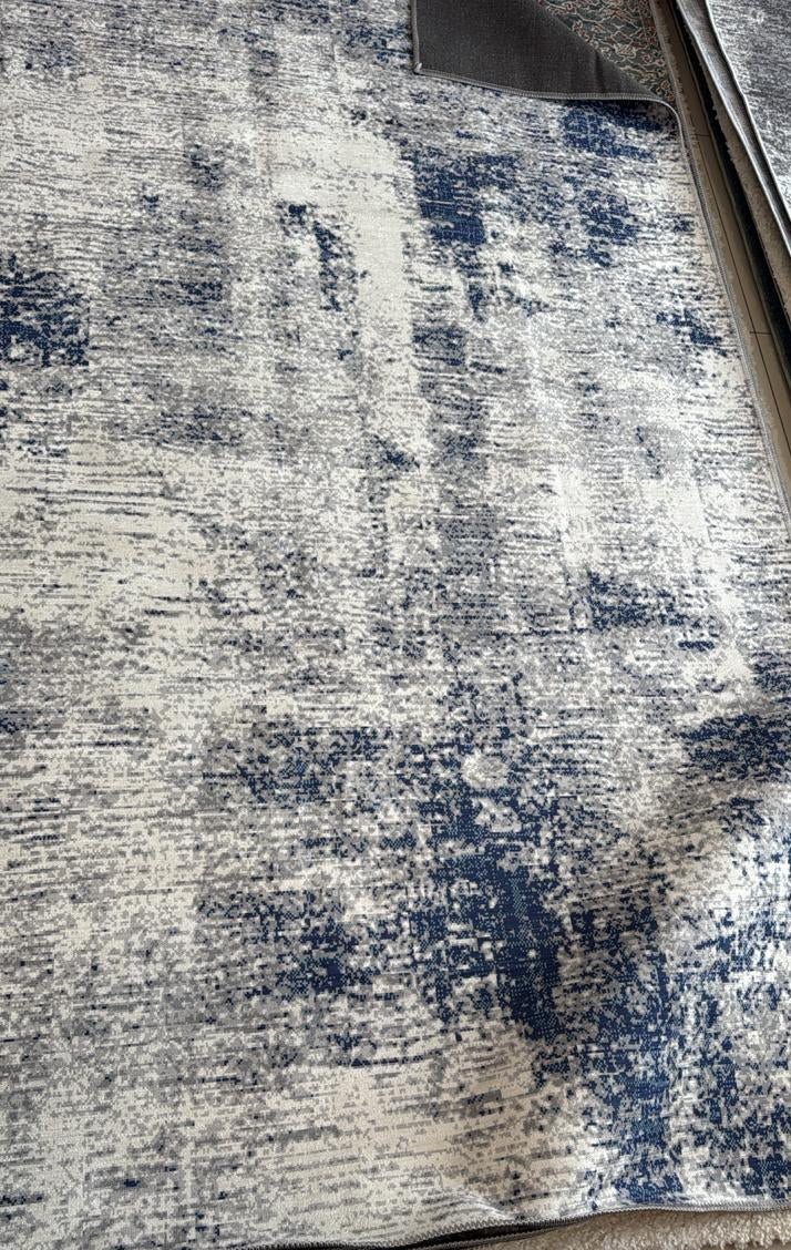 Rugs and More Living Room Area Rug: Washable Rug with Non-Slip Backing, Non-Shedding, Stain Resistant, Foldable, Modern Abstract Carpet for Bedroom, Dining Room