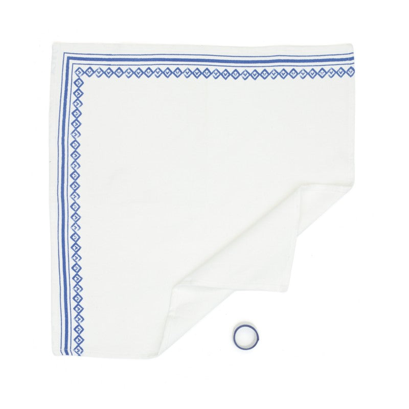 Disney Mickey Mouse Blue Pattern Napkin with Napkin Ring