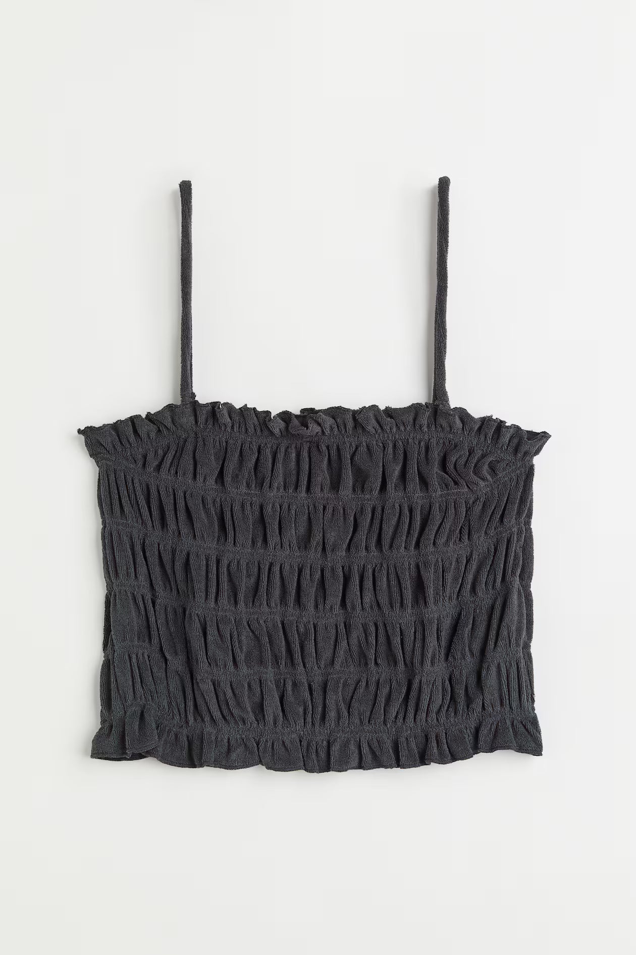 H&M Gathered top in ruffled fabric