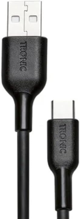 TRONIC Charging and Data Cable for Charging or Data Transfer (Type A to C, Black)