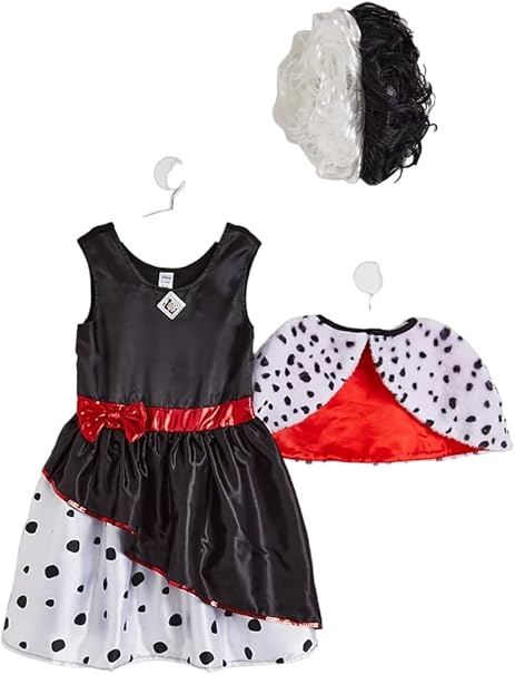 George Cruella DeVille Costume with Wig
