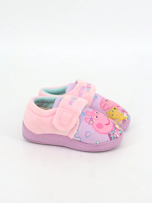 Kids Girl's Graphic Pepa Pig Printed Slippers,Pink