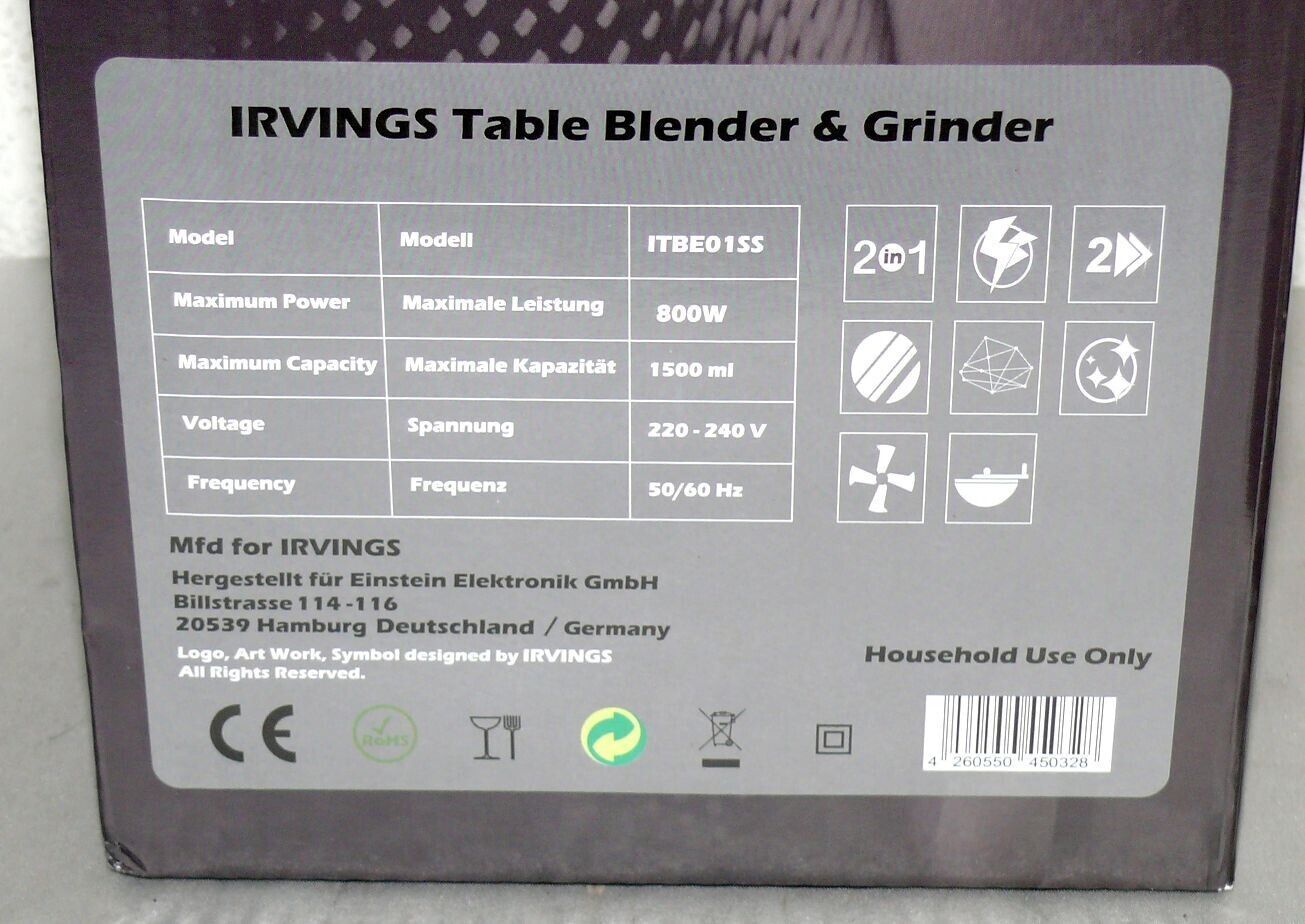 IRVINGS Mixer 800W | 1.5L