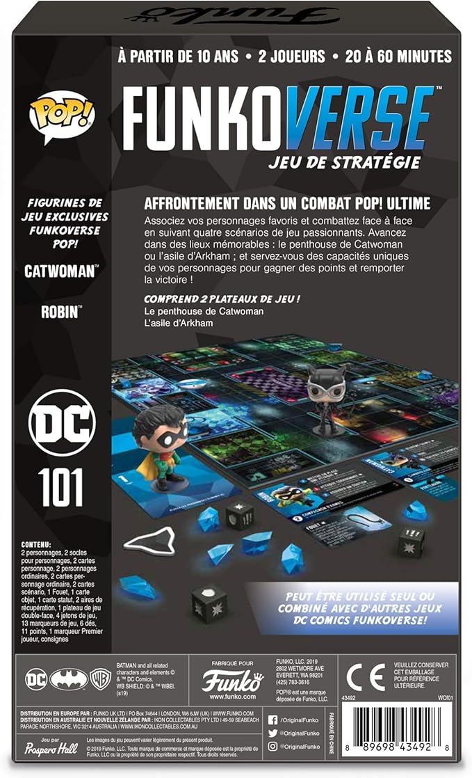 Funko Games Funkoverse DC Extension - Catwoman and Robin - Pop! - Light Strategy Board Game