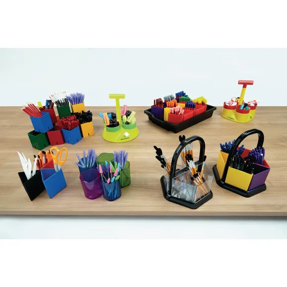 Handi-Holder Set With 6 Pots - Assorted Colours - Pack of 1