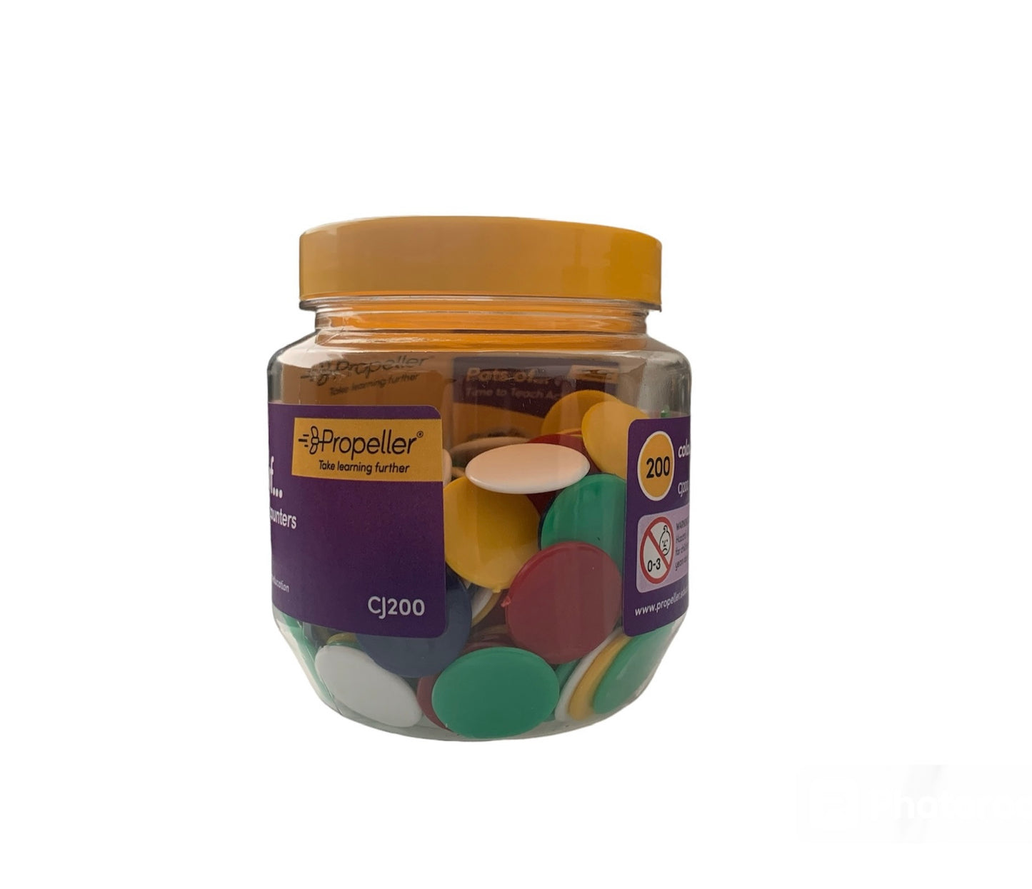 PROPELLER POT OF 200 COLOURED COUNTERS