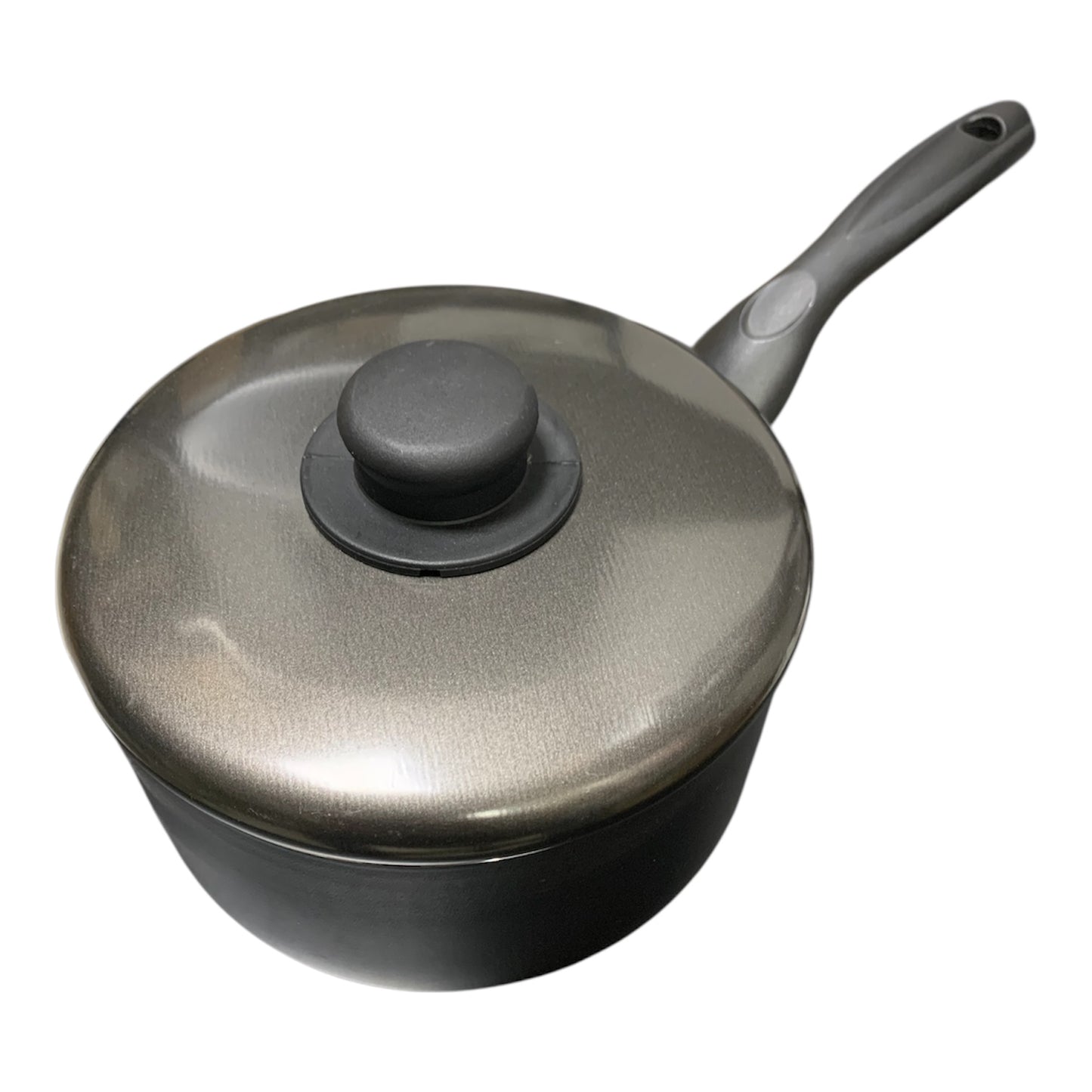 Black Non-Stick Saucepan with a Lid