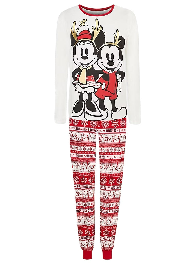 Christmas Disney Mickey Minnie Mouse Fairisle Pyjama set