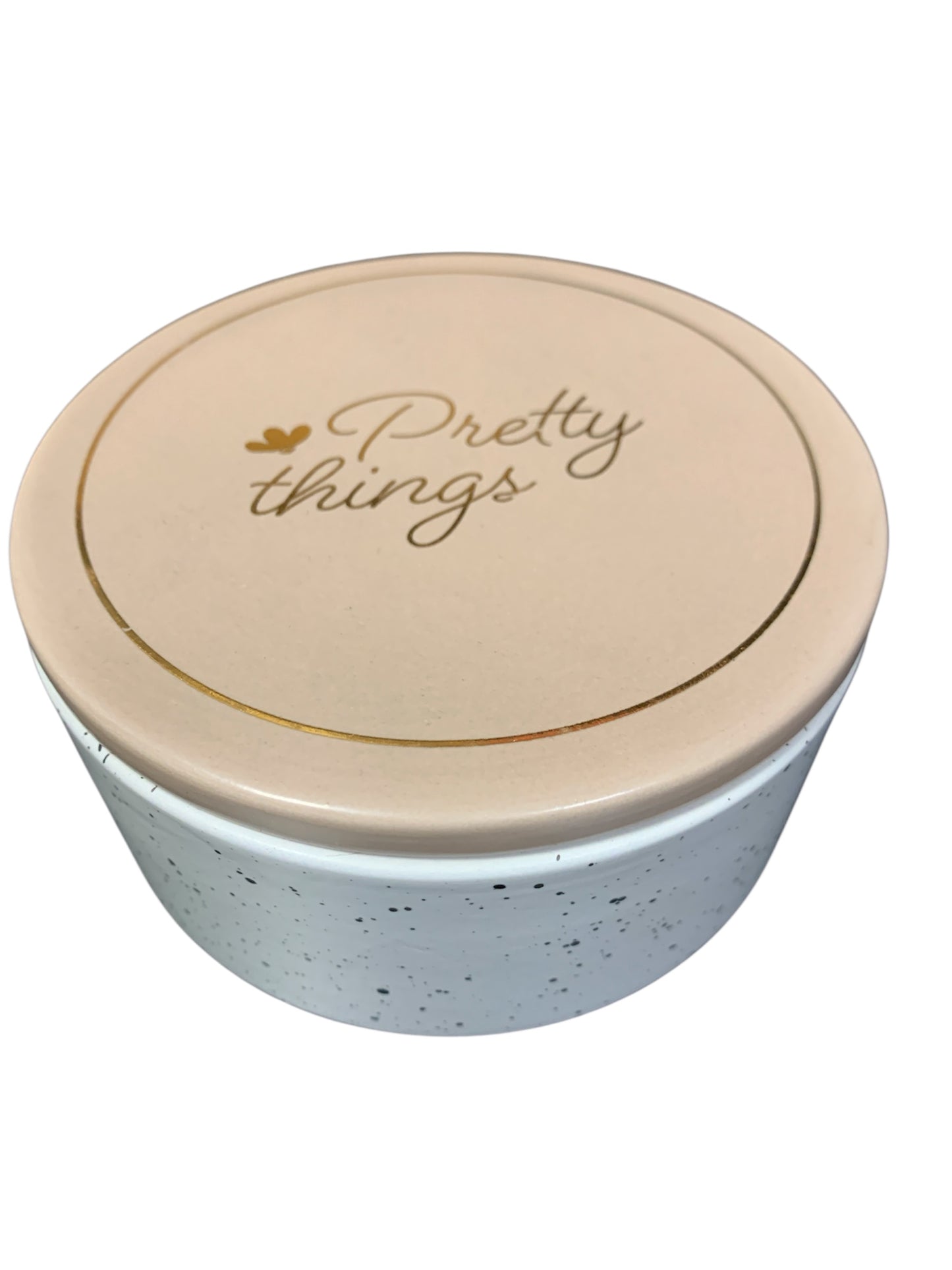 White Speckled Trinket Dish