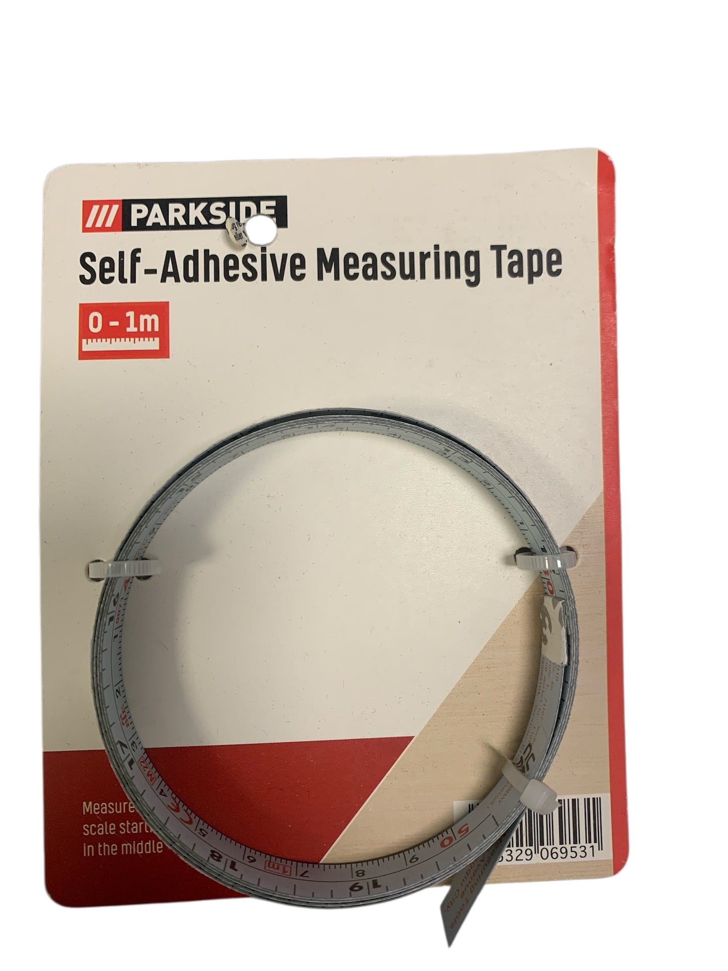 Parkside Tape measure self-adhesive, Scale starting in the middle