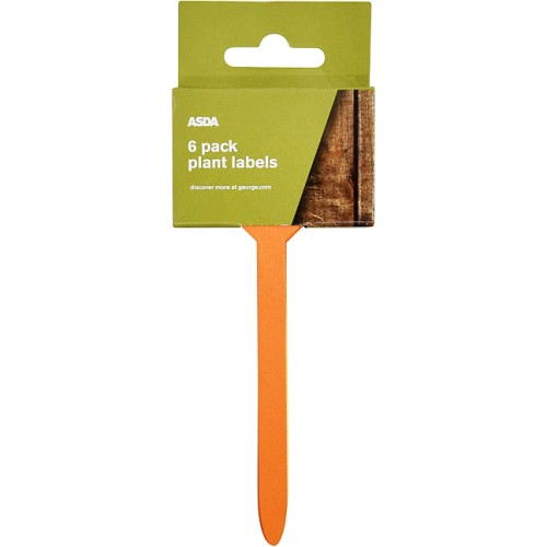 ASDA Plant Labels 4x14x0.3cm Pack of 6