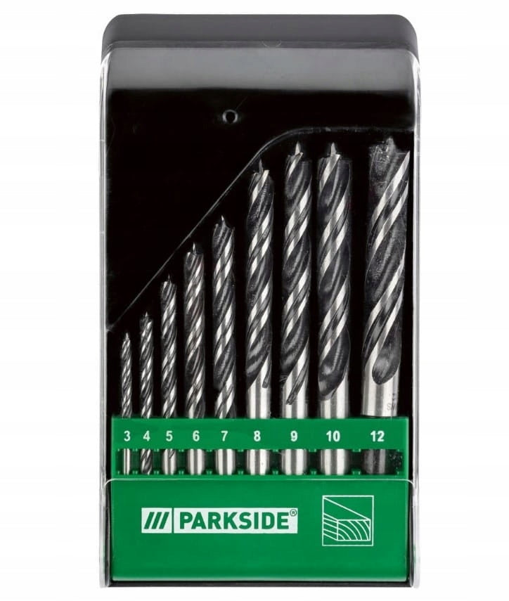 Parkside 9-Piece Wood Drill Bit Set