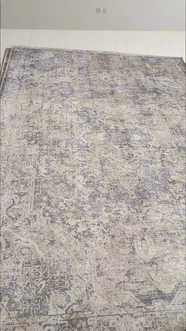 Rugs and More Oppo Washable Grey Rug: Perfect for High-Traffic Areas