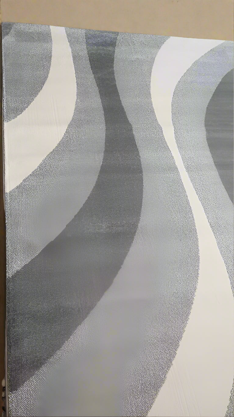 Rugs and More Swirl Cream Washable Rug for Large Living Room