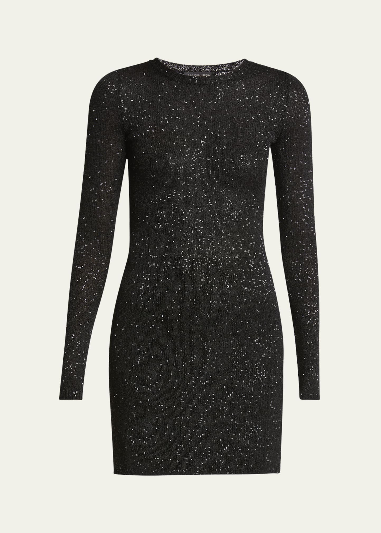Balenciaga sequined knit mini dress