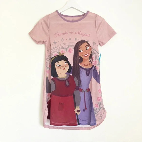 Disney Store Asha Dahlia Wish Nightdress Nightgown Pink Girls