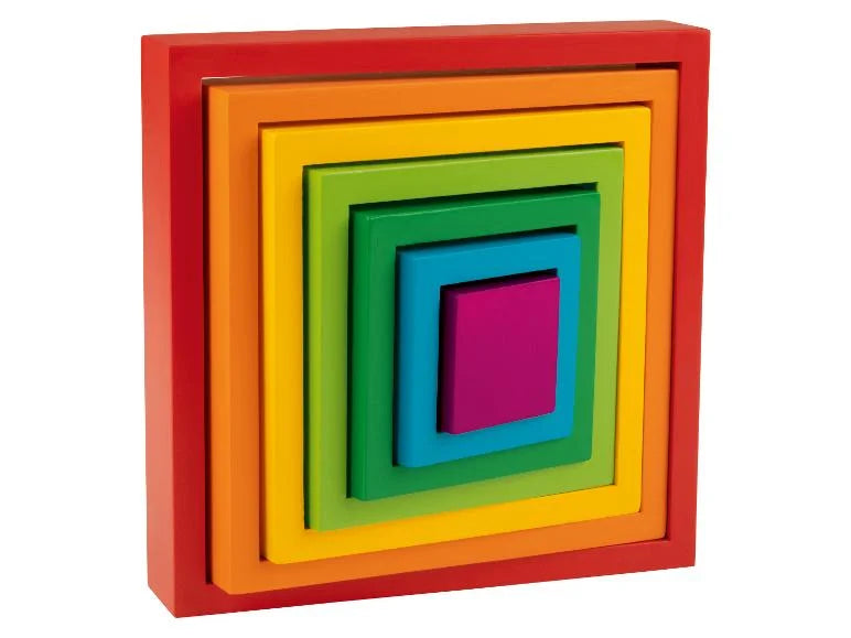 PlayTive Junior Wooden Rainbow Montessori Puzzle