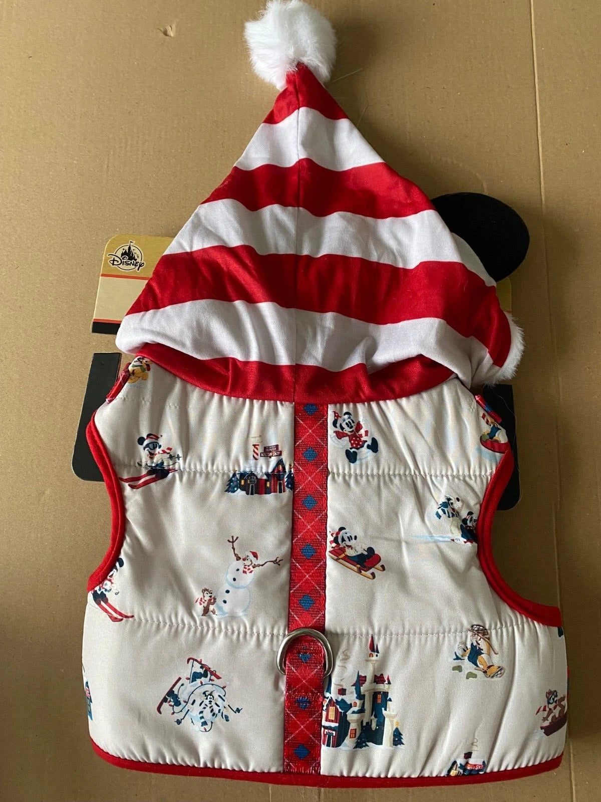 Disney Store Christmas mickey and Friends Dog Harness Size Large