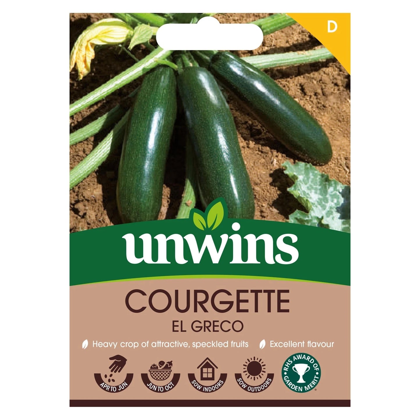 Unwins Vegetable Courgette El Greco