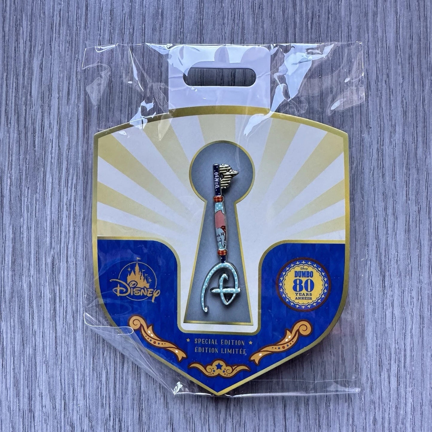 Disney Store Dumbo 80th Anniversary Opening Ceremony Key Pin