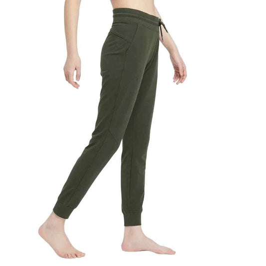 All in Motion Women's Mid-Rise French Terry Joggers, Olive Green (S)