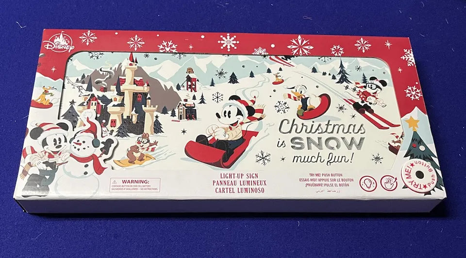 Disney World Parks Light-Up Sign Mickey Mouse and Friends Holiday Christmas