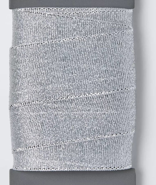 Sparkle Gift Ribbon, 5m, Silver
