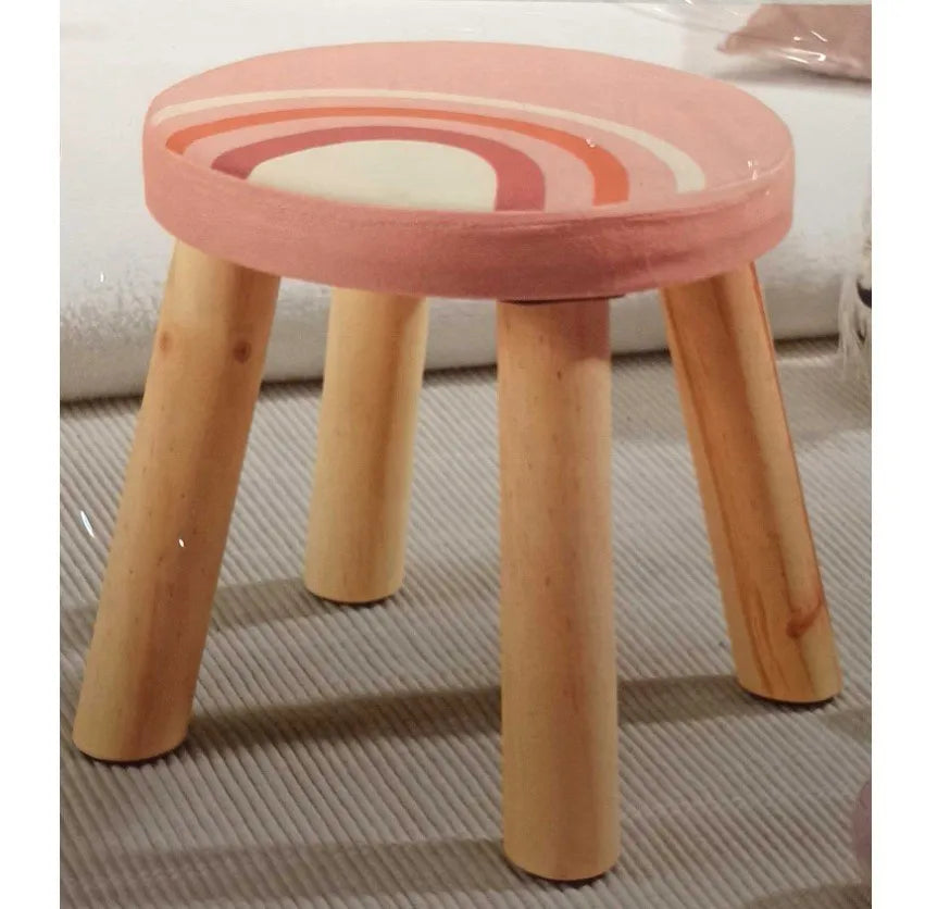 Livarno Pink Children's Stool Soft Wooden Chair