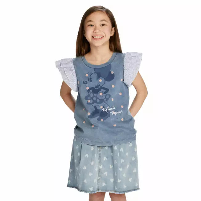 Minnie Mouse Denim Skirt For Kids