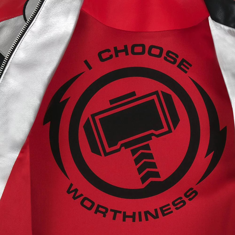 Disney Ladies Biker Jacket Thor Love & Thunder Marvel Cosplay 1XL