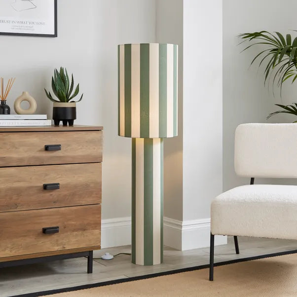 Dunelm Beatrice Striped Floor Lamp