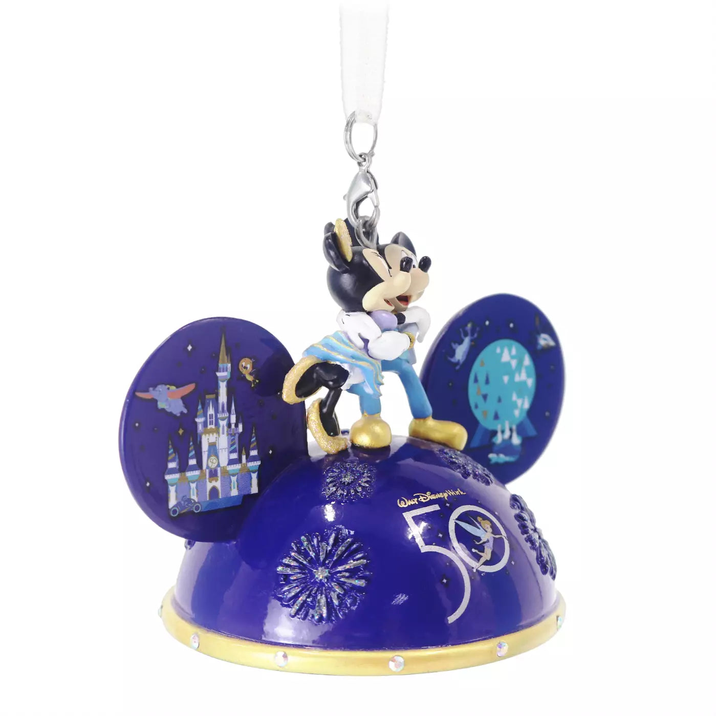 Walt Disney World 50th Anniversary Mickey and Minnie Mouse Light-Up Hanging Ornament