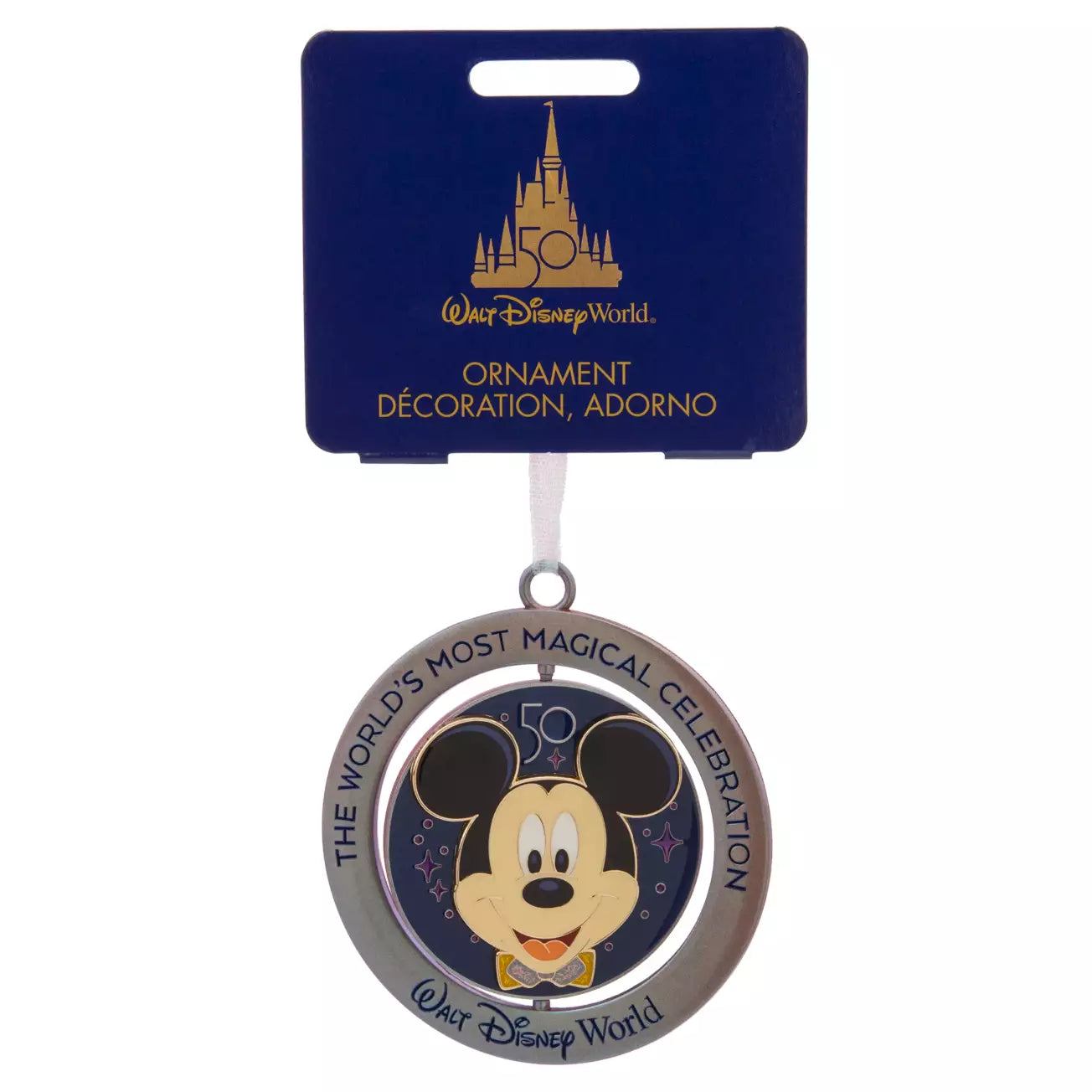 Walt Disney World 50th Anniversary Mickey Mouse Spinning Ornament