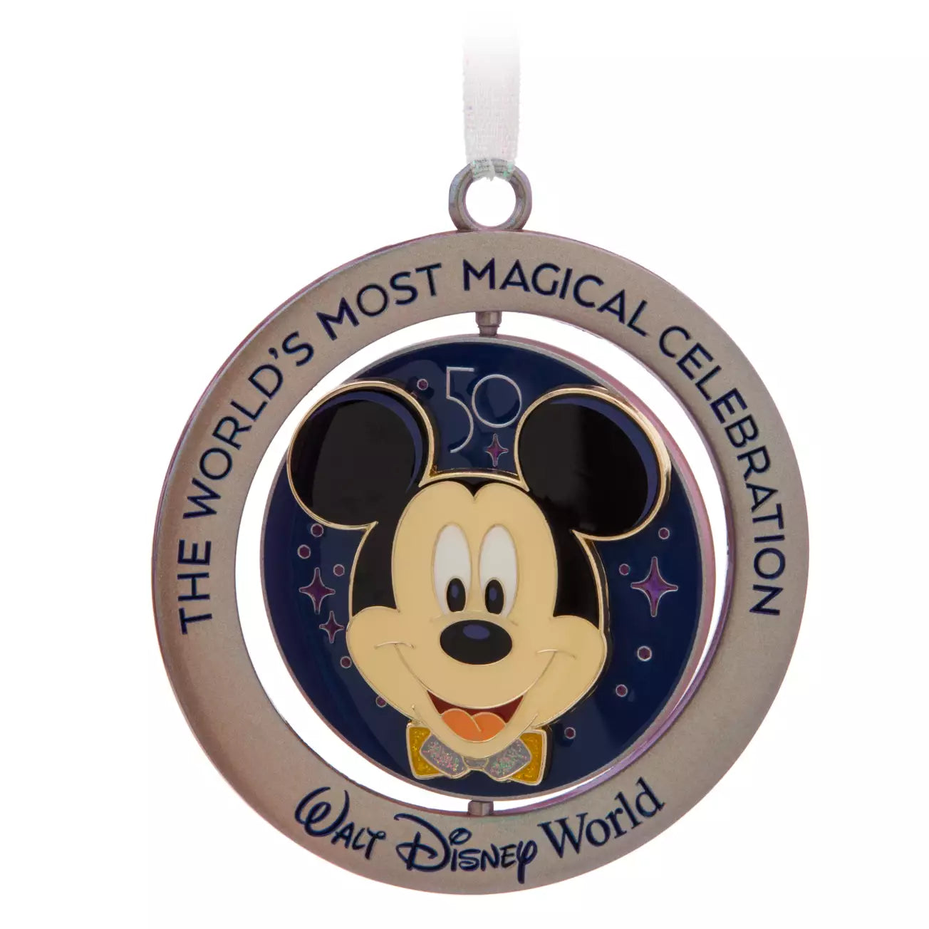 Walt Disney World 50th Anniversary Mickey Mouse Spinning Ornament