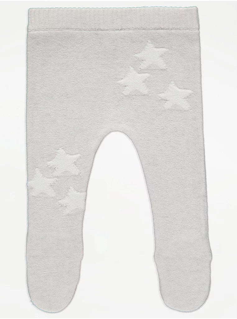 Grey Star Print Knitted Jumper and Trousers Outfit
