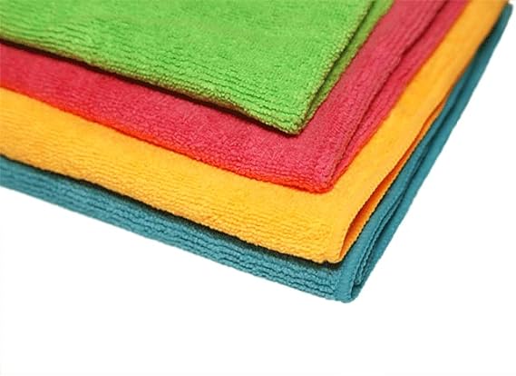ألوان Vileda Microfiber XXL - قماش من الألياف الدقيقة 100%، ماص، صحي، متعدد الاستخدامات، متين وقابل للغسل - 4 قطع