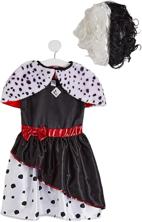 George Cruella DeVille Costume with Wig
