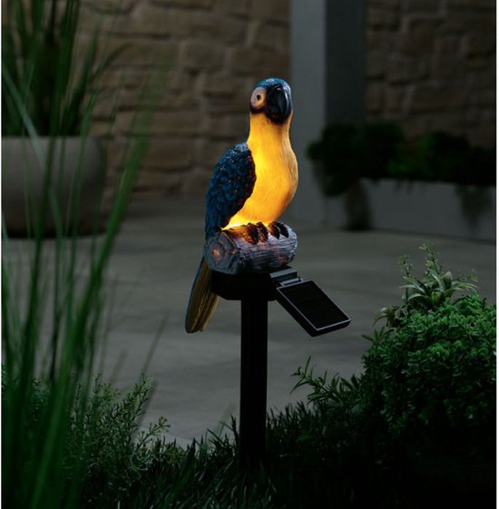 Livarno home Decoration Solar lamp Parrot Blue