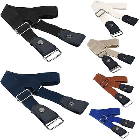 Minimalist Belt No Buckle Comfortable Elastic Belt for Women or Men No Buckle No Bump No Hassle Belt