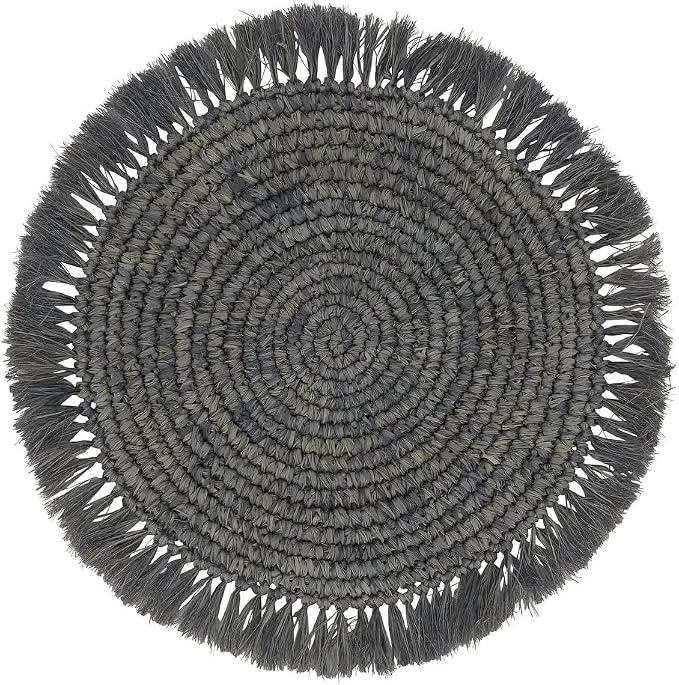 Raffia Protection Fringe (Black) 15 CM