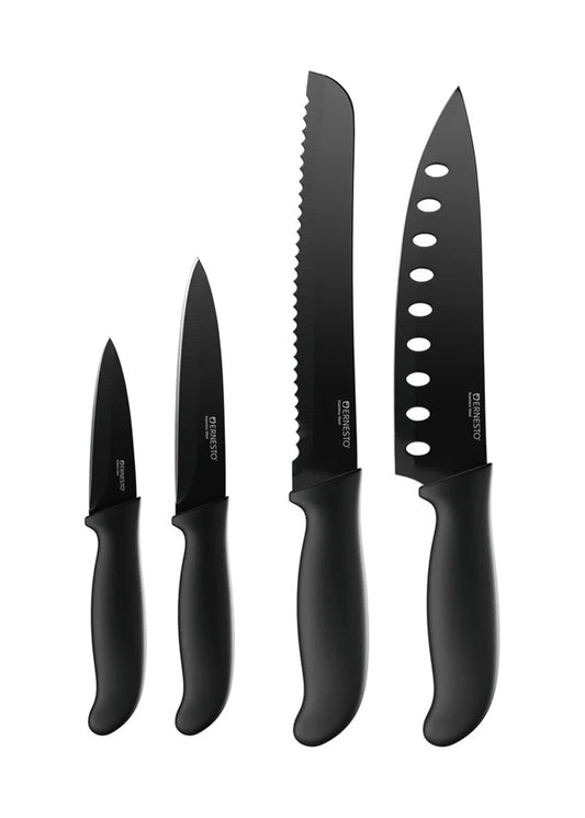 Knife set, 4-piece (black)