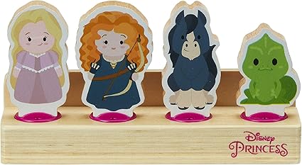 Disney Princess WOODEN PRINCESS 4-FIGURE SET Beautiful Preschool Wooden Toy