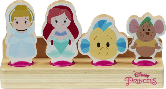 Disney Princess WOODEN PRINCESS 4-FIGURE SET Beautiful Preschool Wooden Toy