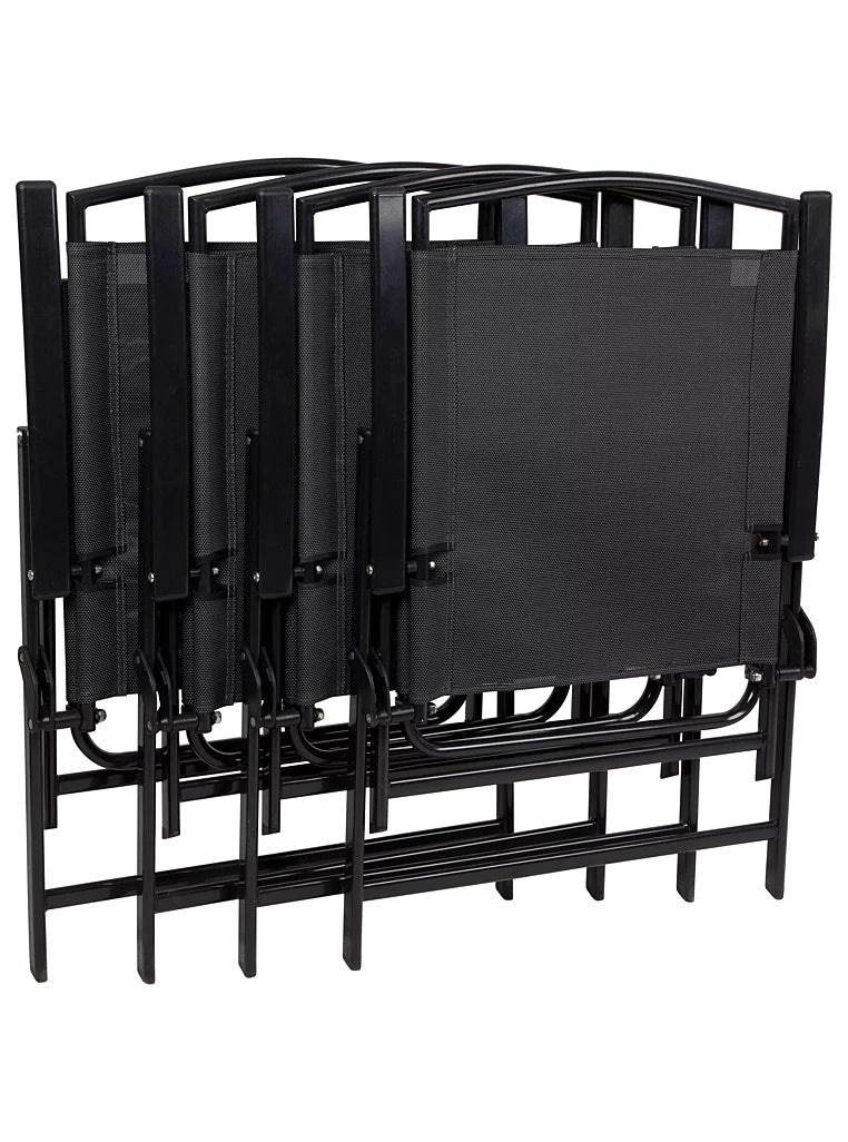 Miami 6 Piece Charcoal Patio Set with Charcoal Cushion Packs