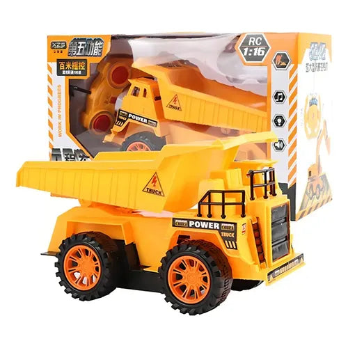 Remote Control Dump Truck Excavator with Stunt Flips 4WD