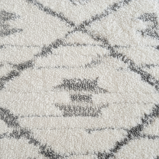 Rugs and More Washable Rug for Home Turkish Sutton Geometric Area Rug, Mosaic Grey