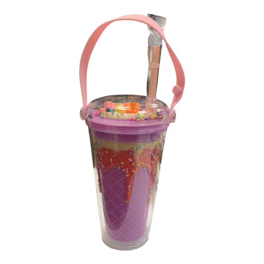 YOYOSO Hand Taking Plastic Straw Cup (450ml)