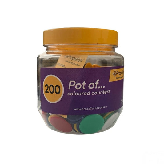 PROPELLER POT OF 200 COLOURED COUNTERS