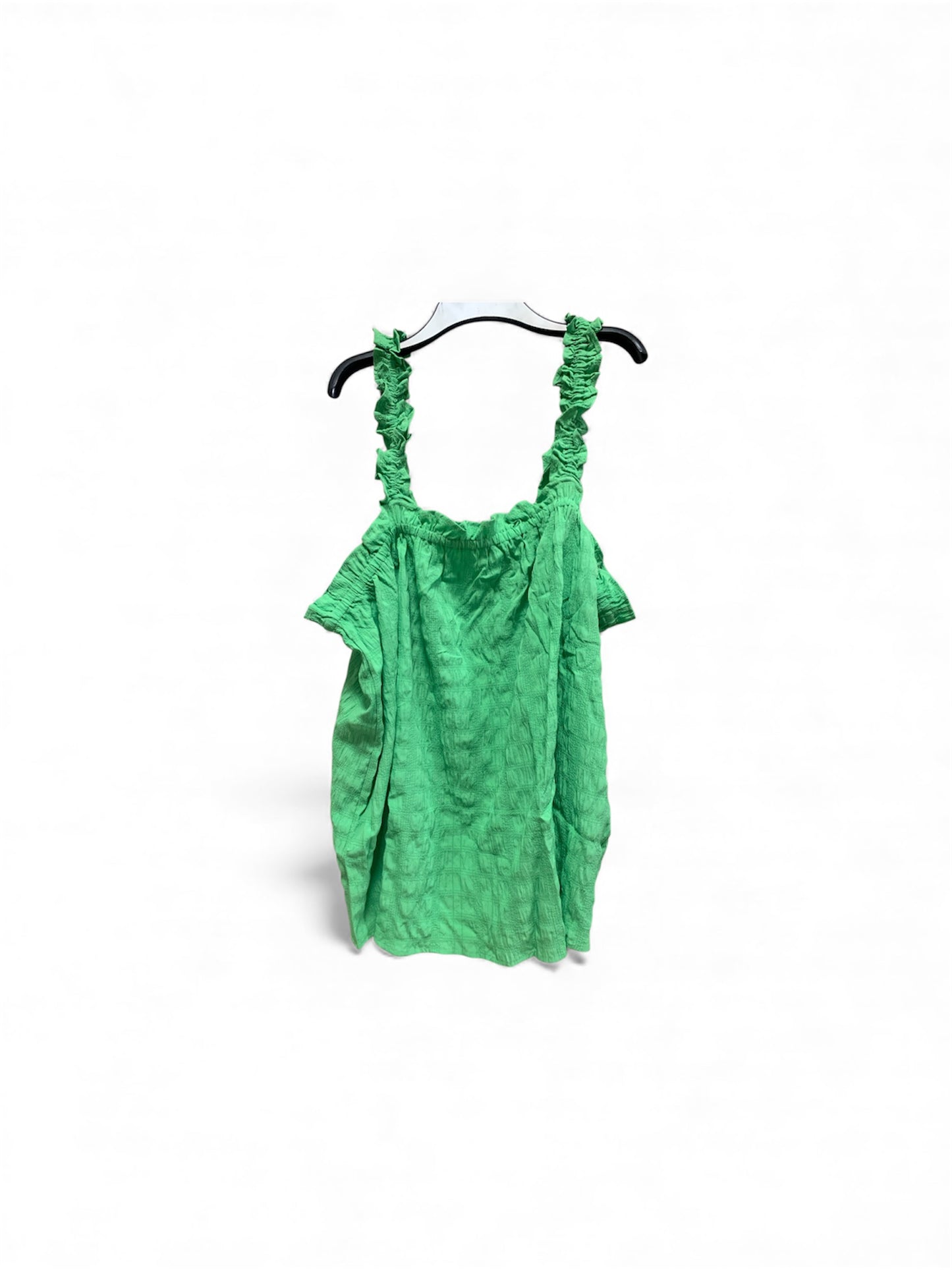 Green Ruffle sleeve top